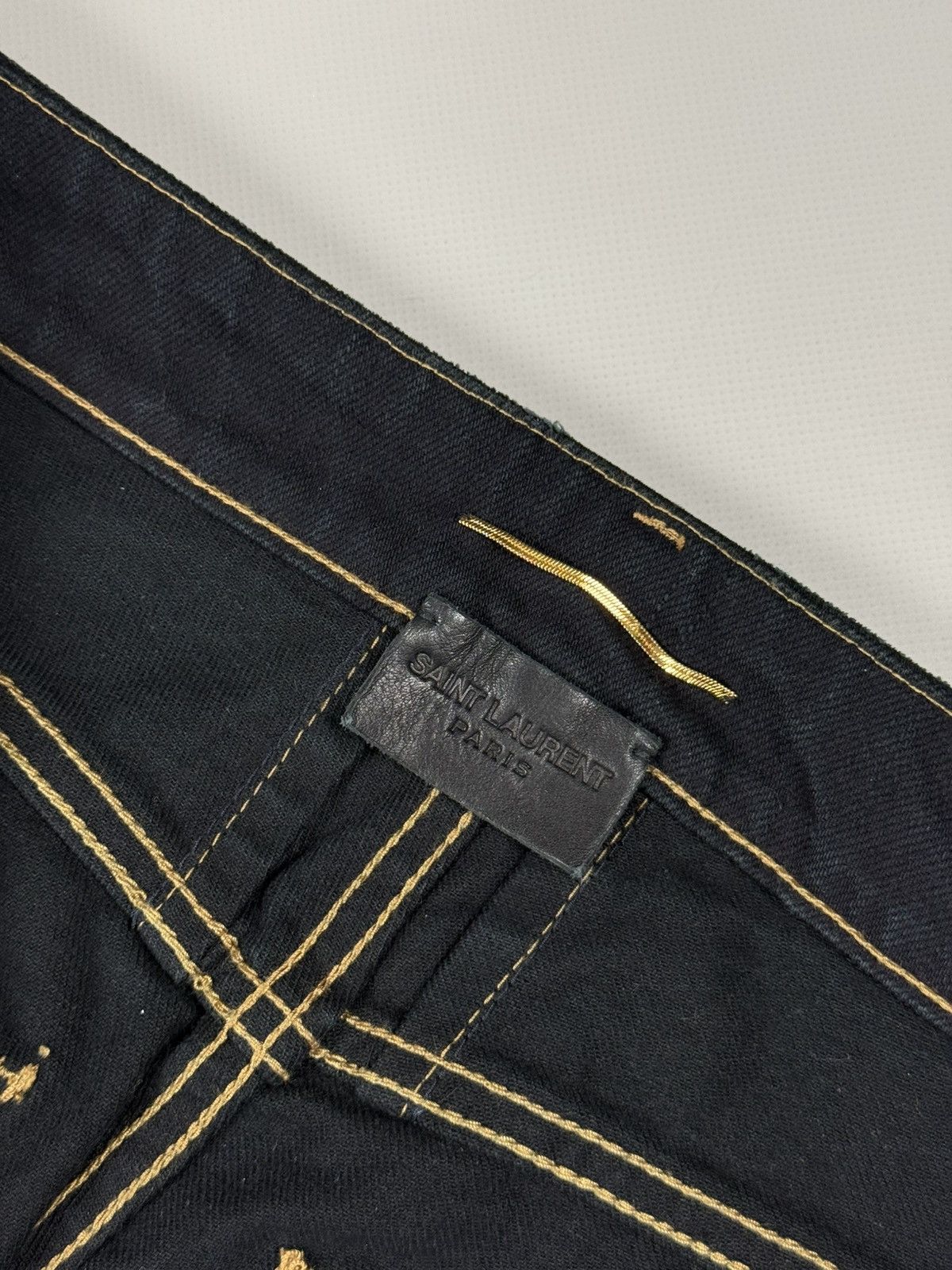 Saint Laurent Paris Saint Laurent Thrash Overdye Japan Denim Ladies Skinny Jeans Size 27" / US 4 / IT 40 - 16 Thumbnail
