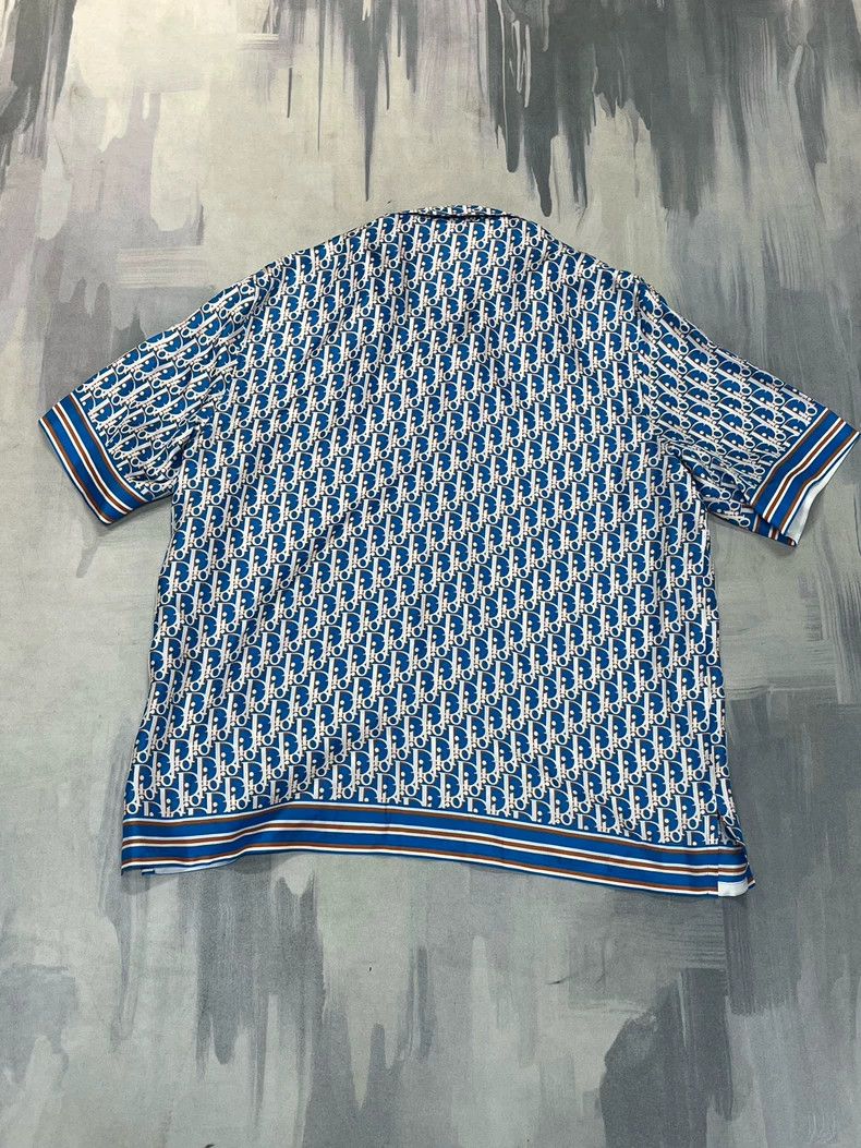 Dior Dior Size41 Blue silk old flower full-print short-sleeved s Size US XS / EU 42 / 0 - 2 Thumbnail