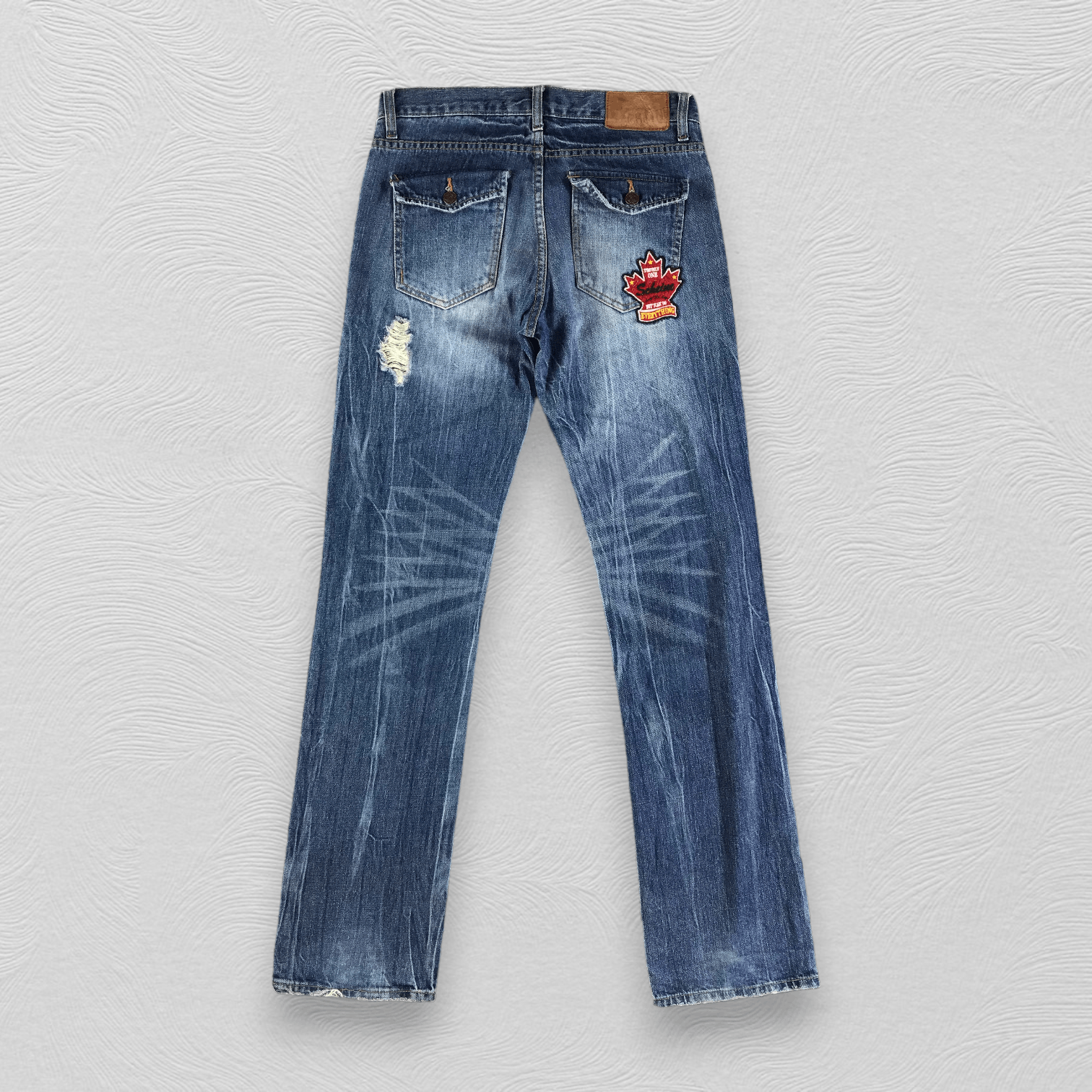 Japanese Brand Japanese Scheine Ripped Jeans Patchwork Denim Size US 30 / EU 46 - 2 Thumbnail