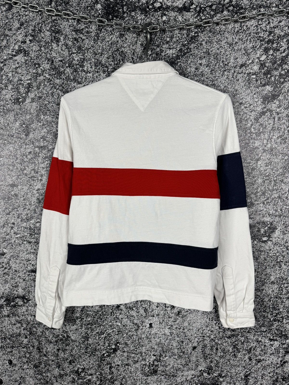 Tommy Jeans Tommy Jeans Long Sleeve Polo Shirt Rugby Style Big Logo Sz S Size S / US 4 / IT 40 - 9 Thumbnail