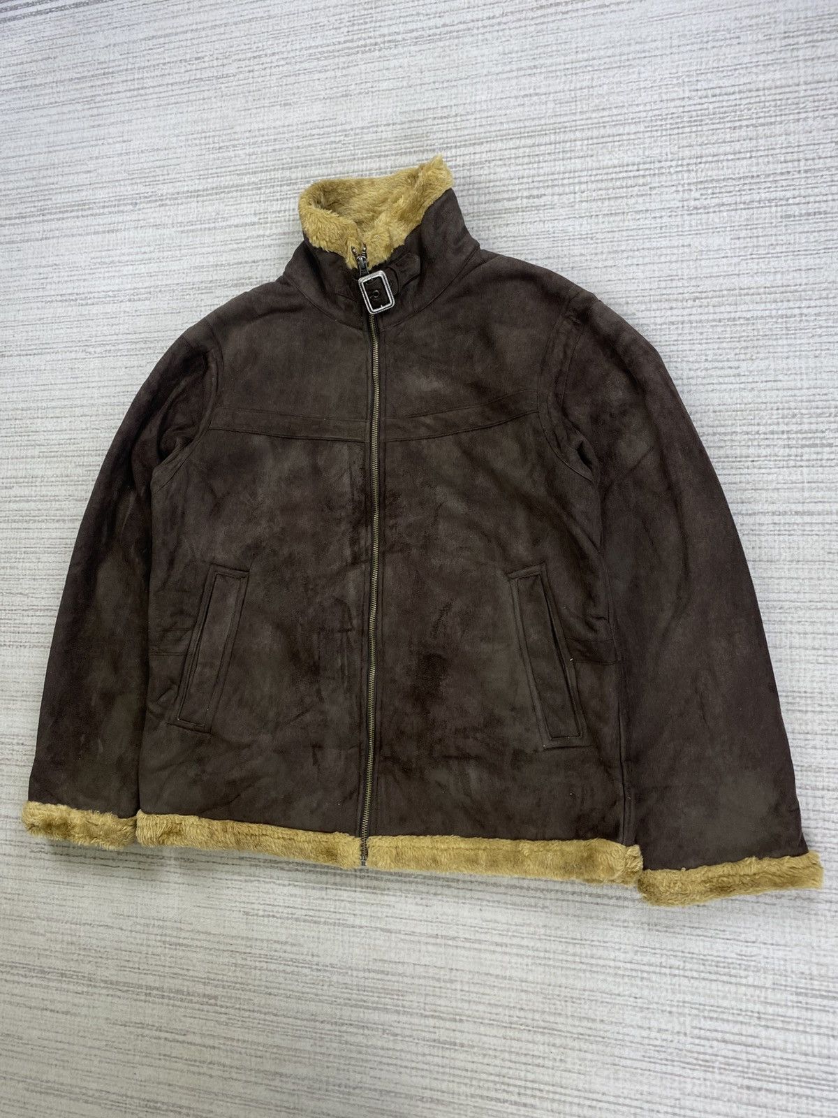 Vintage Bobson International Brown Sherpa Suede Leather Jacket Size US M / EU 48-50 / 2 - 4 Thumbnail