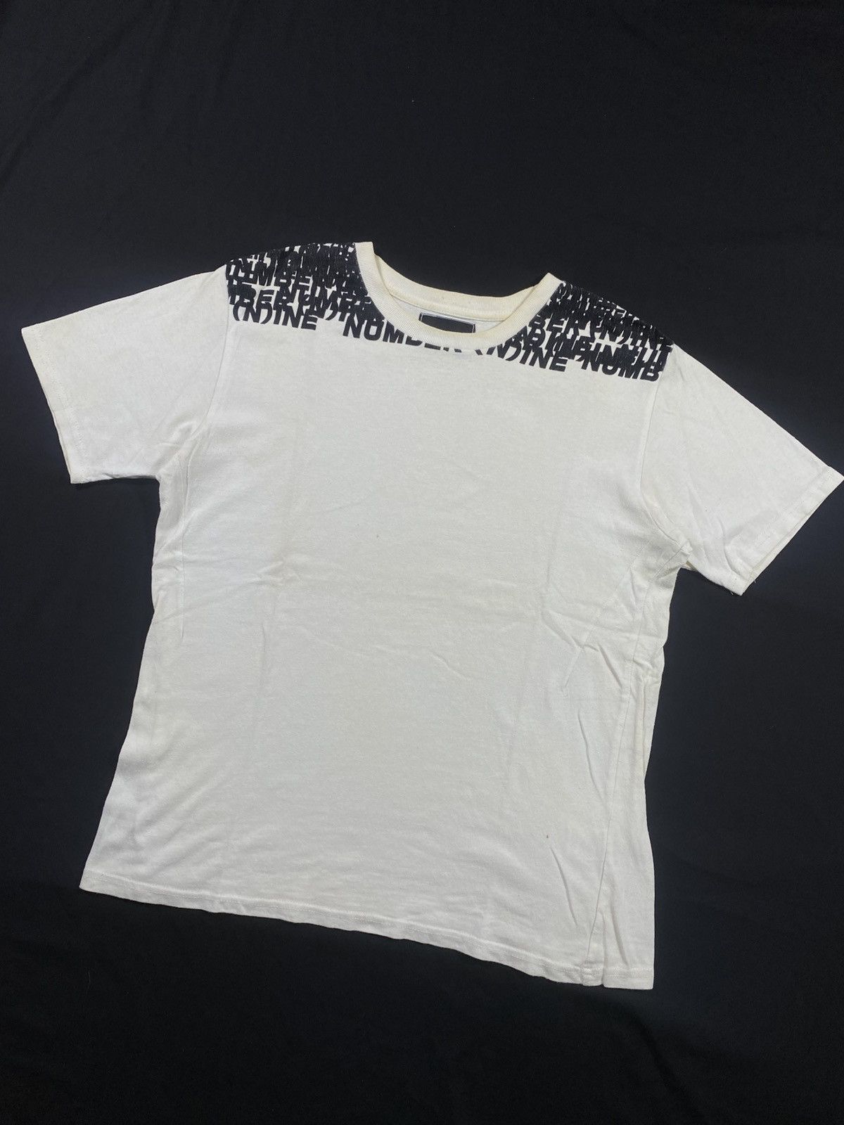 Number (N)ine Number (N)ine Denim White Tshirt Size US L / EU 52-54 / 3 - 2 Thumbnail