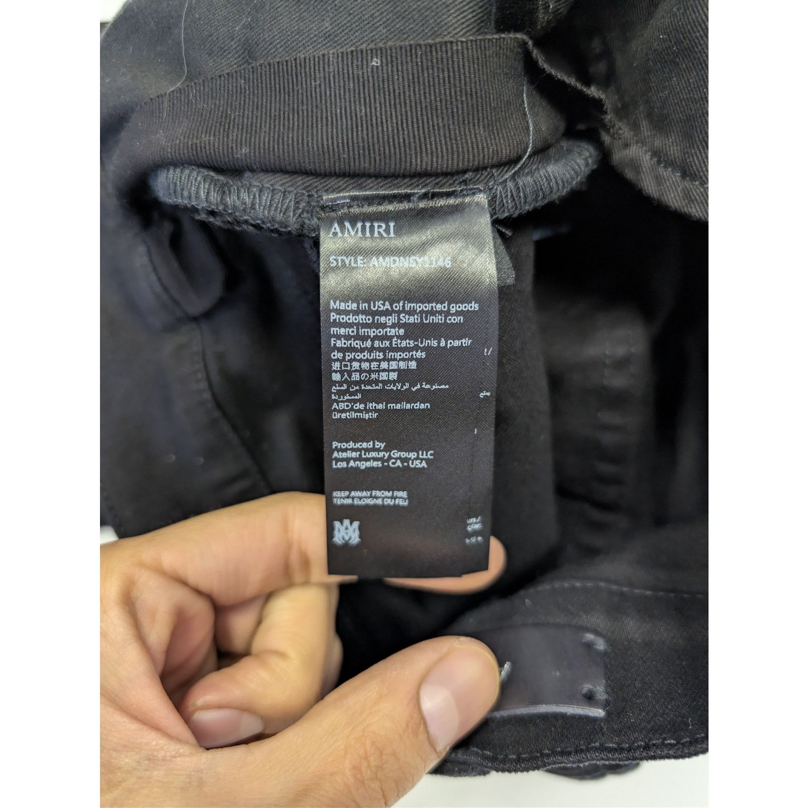 Amiri o1rshd1 Boucle MX1 Denim Jeans in Black Overdyed Size US 34 / EU 50 - 19 Thumbnail