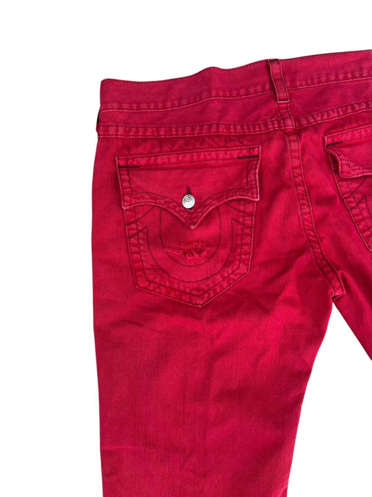 True Religion Vintage True Religion Distressed Red Denim Straight Jeans Size US 42 / EU 58 - 12 Thumbnail