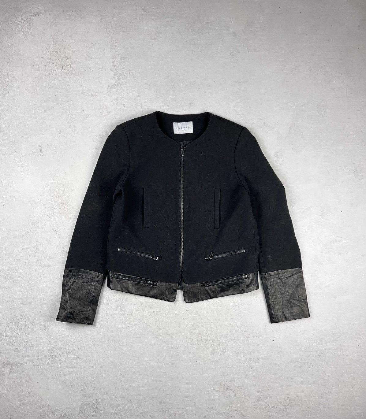 Japanese Brand × Sandro × Vintage Luxury Classic Sandro Italy Leather Y2k Avant Garde Sk8 LGB Size S / US 4 / IT 40 - 1 Thumbnail