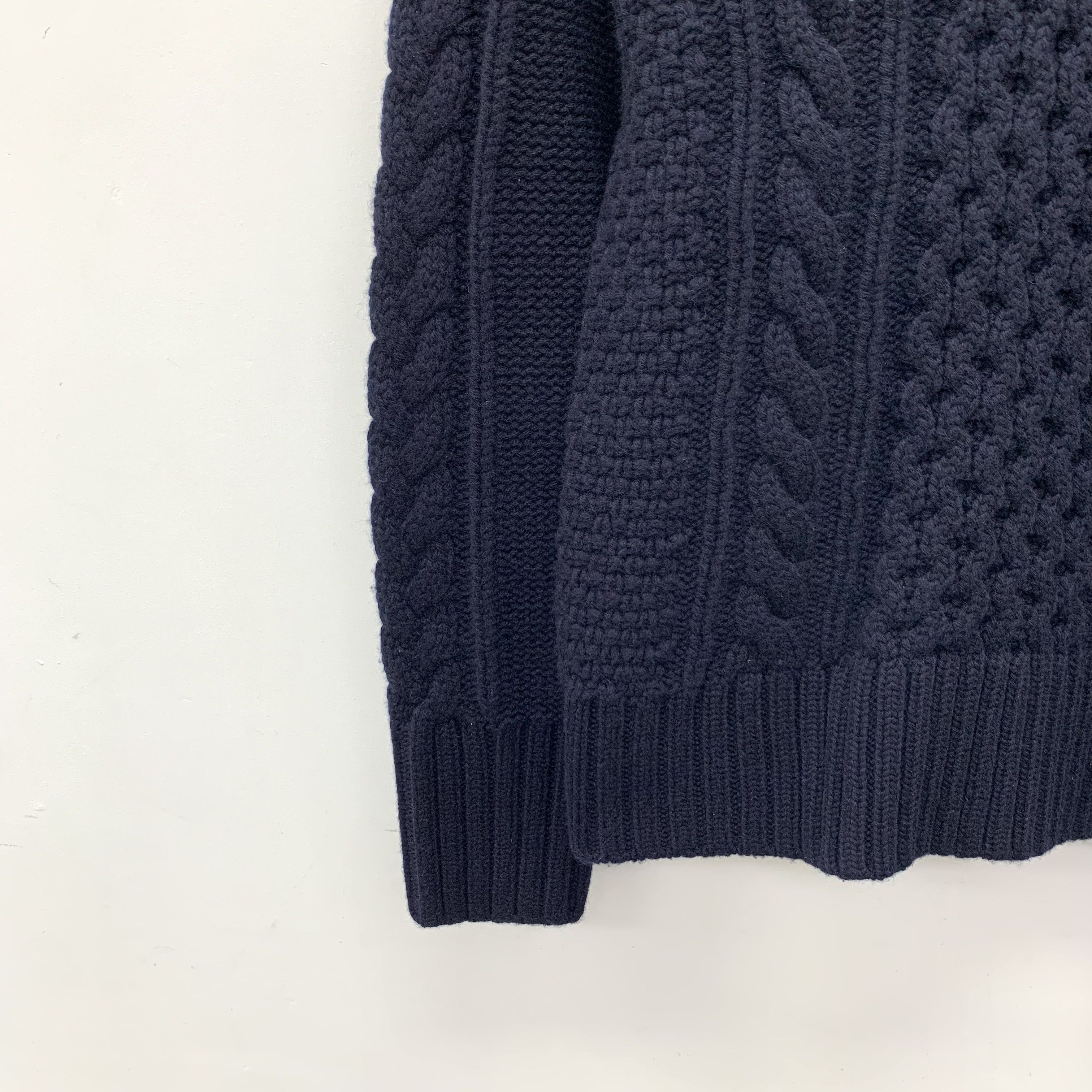 Burberry Burberry Cable Knit Cashmere Sweater Navy (S) Size US S / EU 44-46 / 1 - 4 Thumbnail