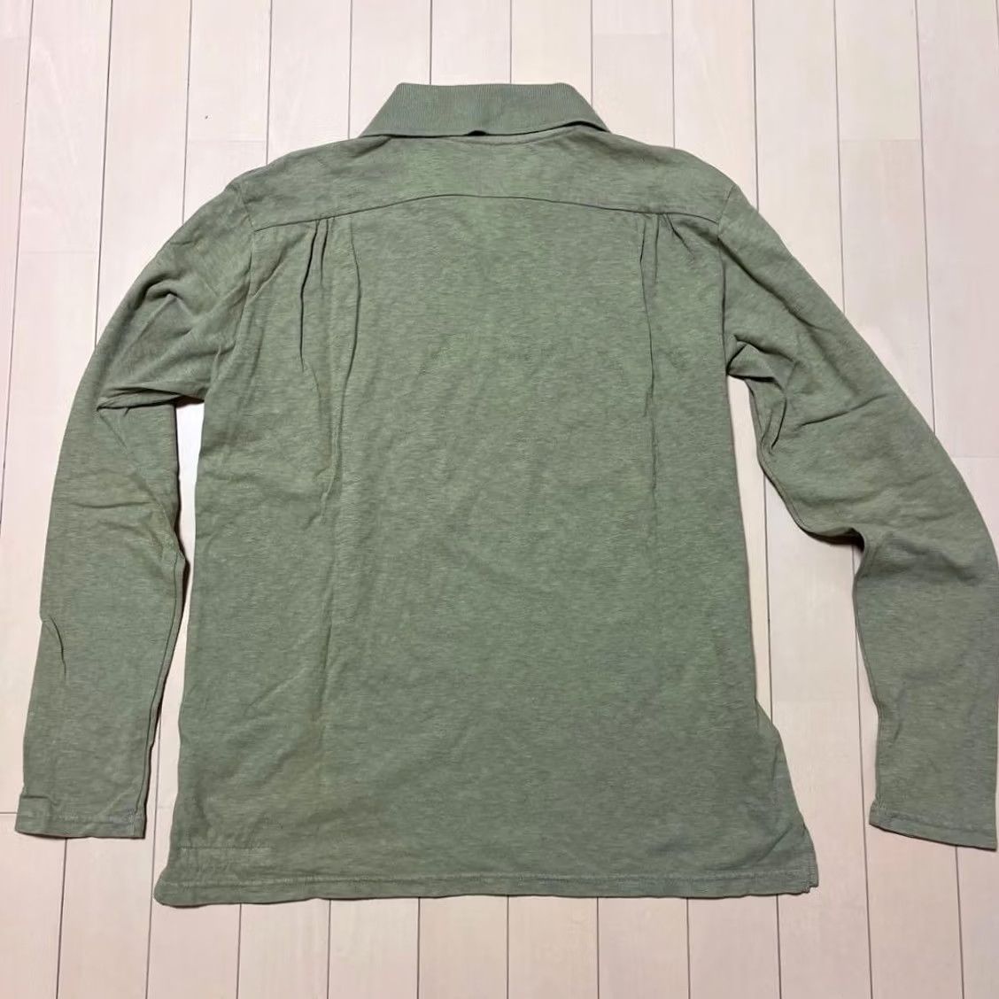 Kapital Kapital K LONG Sleeve Polo Shirt Olive Green Mens Casual Cotton - Size M Size US M / EU 48-50 / 2 - 5 Thumbnail