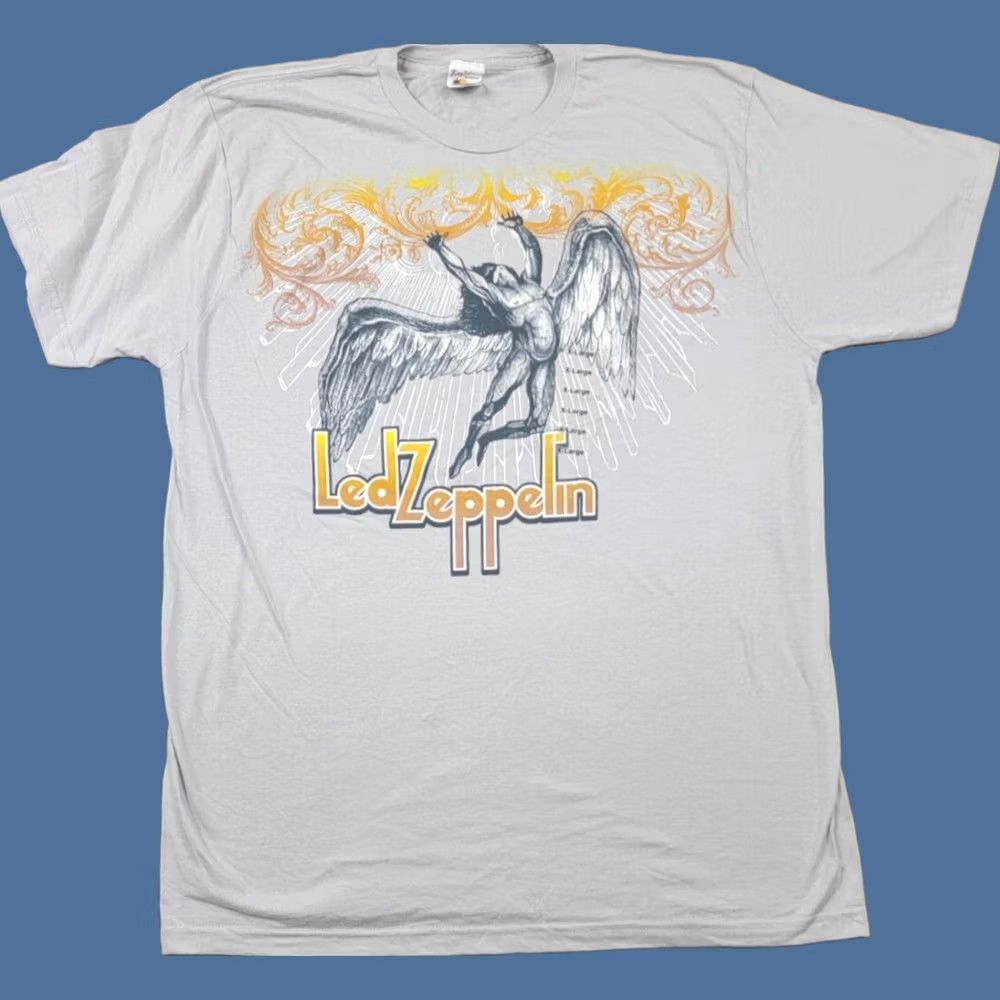 Vintage Led Zeppelin Shirt Adult XL Bay Island Gray Graphic Print Rock Music T-Shirt Mens Size US XL / EU 56 / 4 - 1 Thumbnail