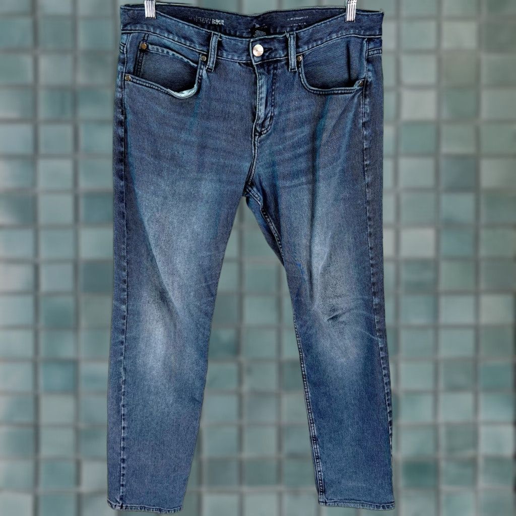 Denime Marc Allison Womens Mid Rise Slim Straight Fit Blue Denim Jeans Size 36X32 Size 25" / US 0 / IT 36 - 1 Thumbnail