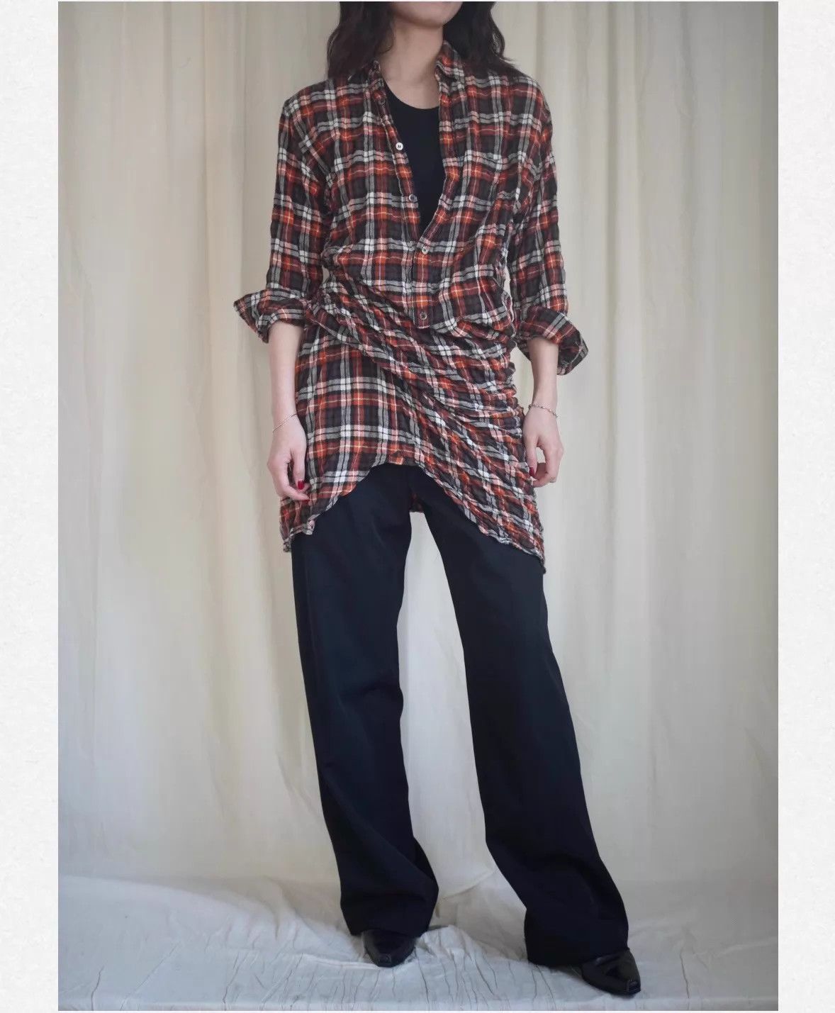 Junya Watanabe Junya Watanabe 2011 Twisted 2-Piece Check Shirt S Size S / US 4 / IT 40 - 1 Thumbnail