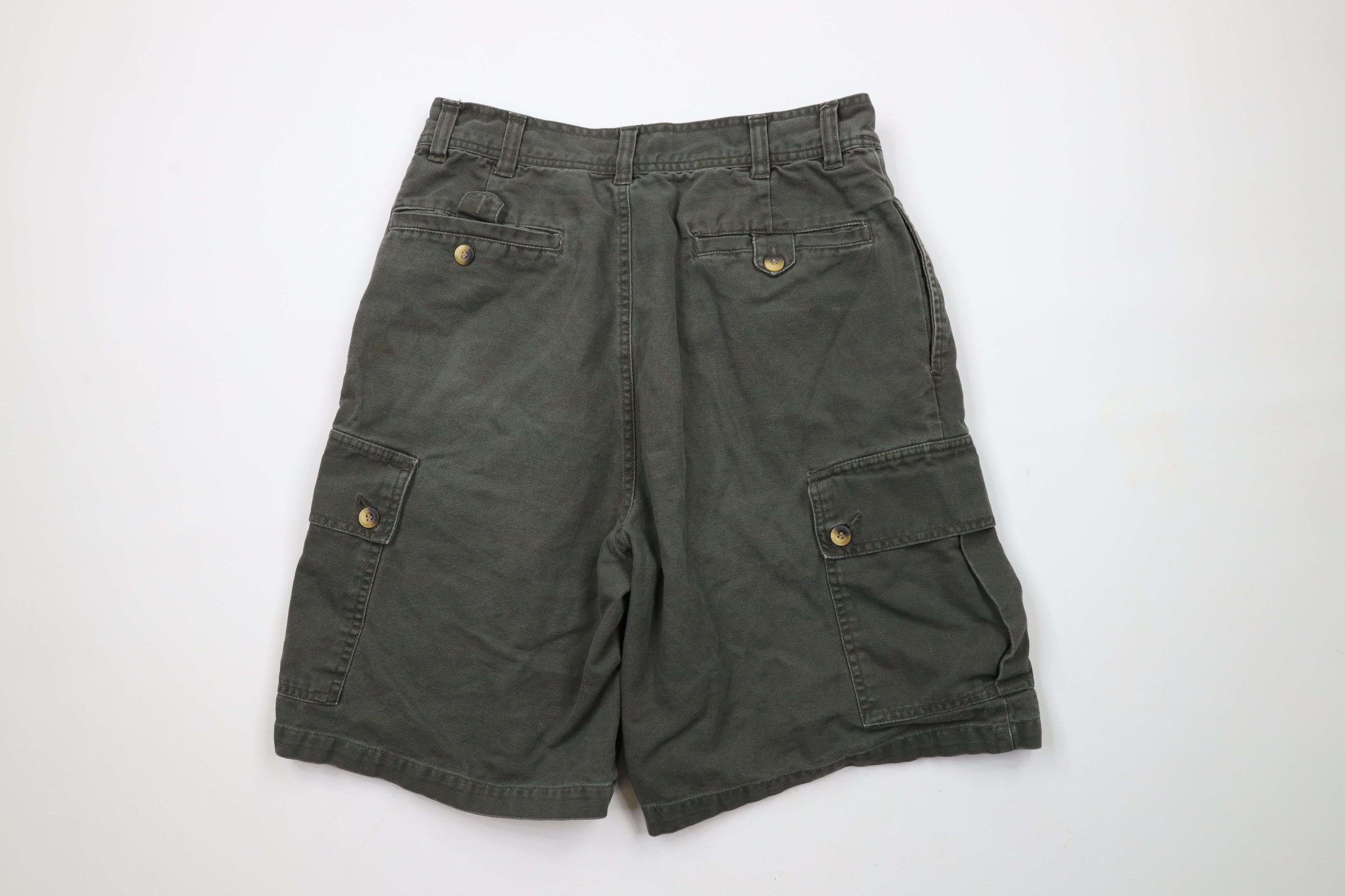 Vintage Vintage 90s Streetwear Baggy Fit Cargo Shorts Green Cotton Size US 30 / EU 46 - 10 Thumbnail