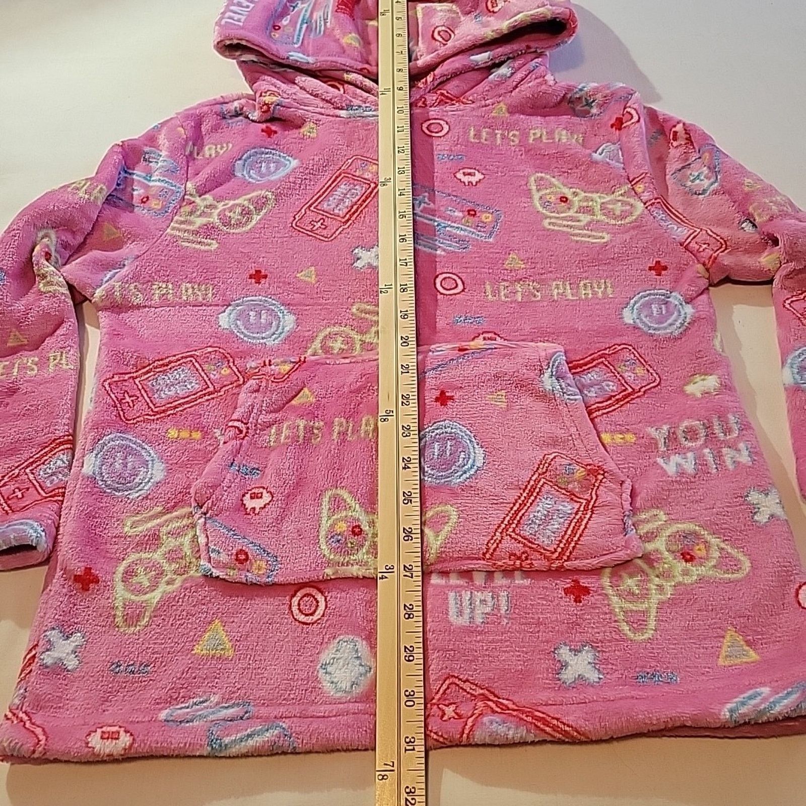 The Unbranded Brand Pink Blanket Hoodie Gaming Oversized Soft Fleece Glows Size ONE SIZE - 9 Thumbnail