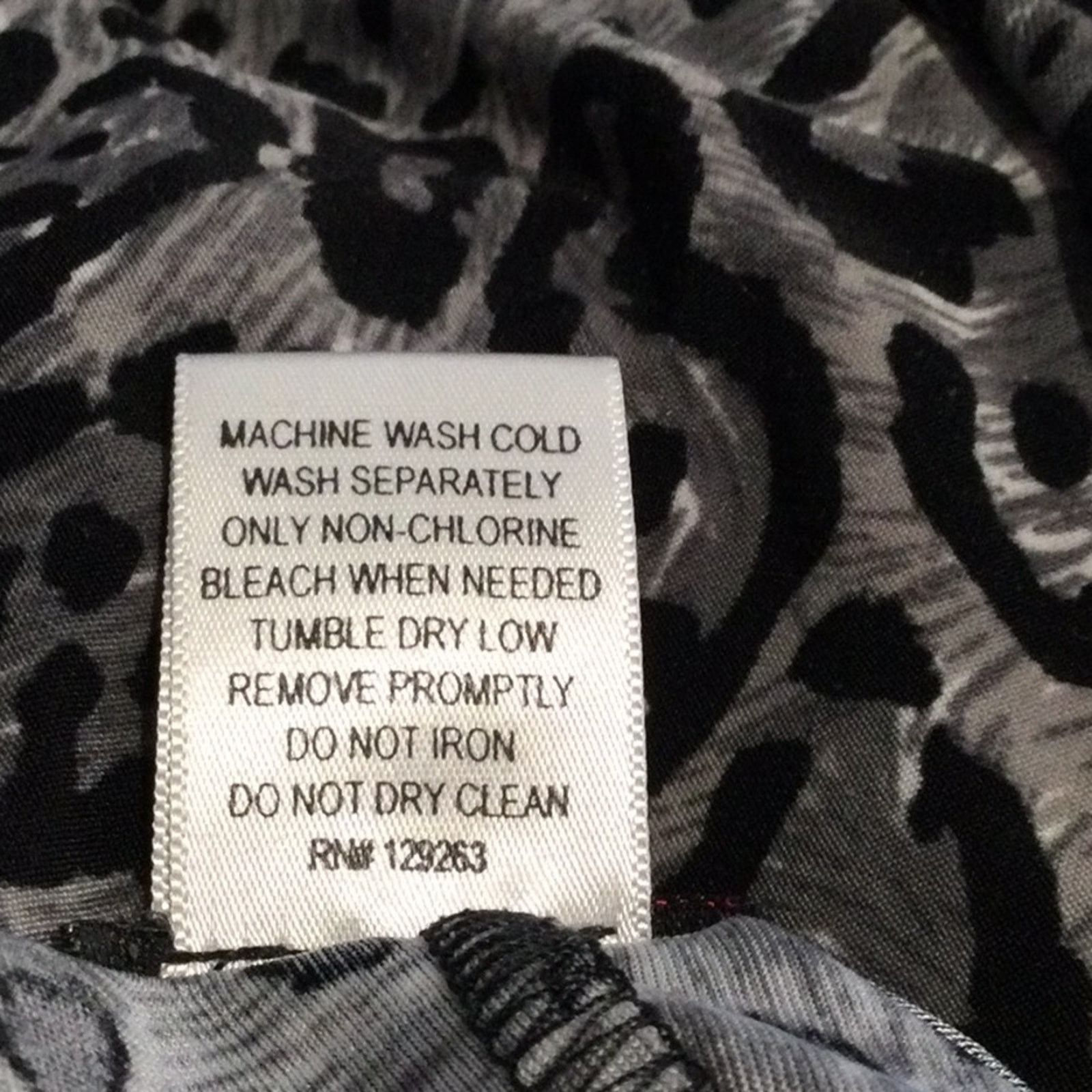 Other Ashli Couture Gray & Black Leopard Print Pleated Blouse L Size L / US 10 / IT 46 - 12 Thumbnail