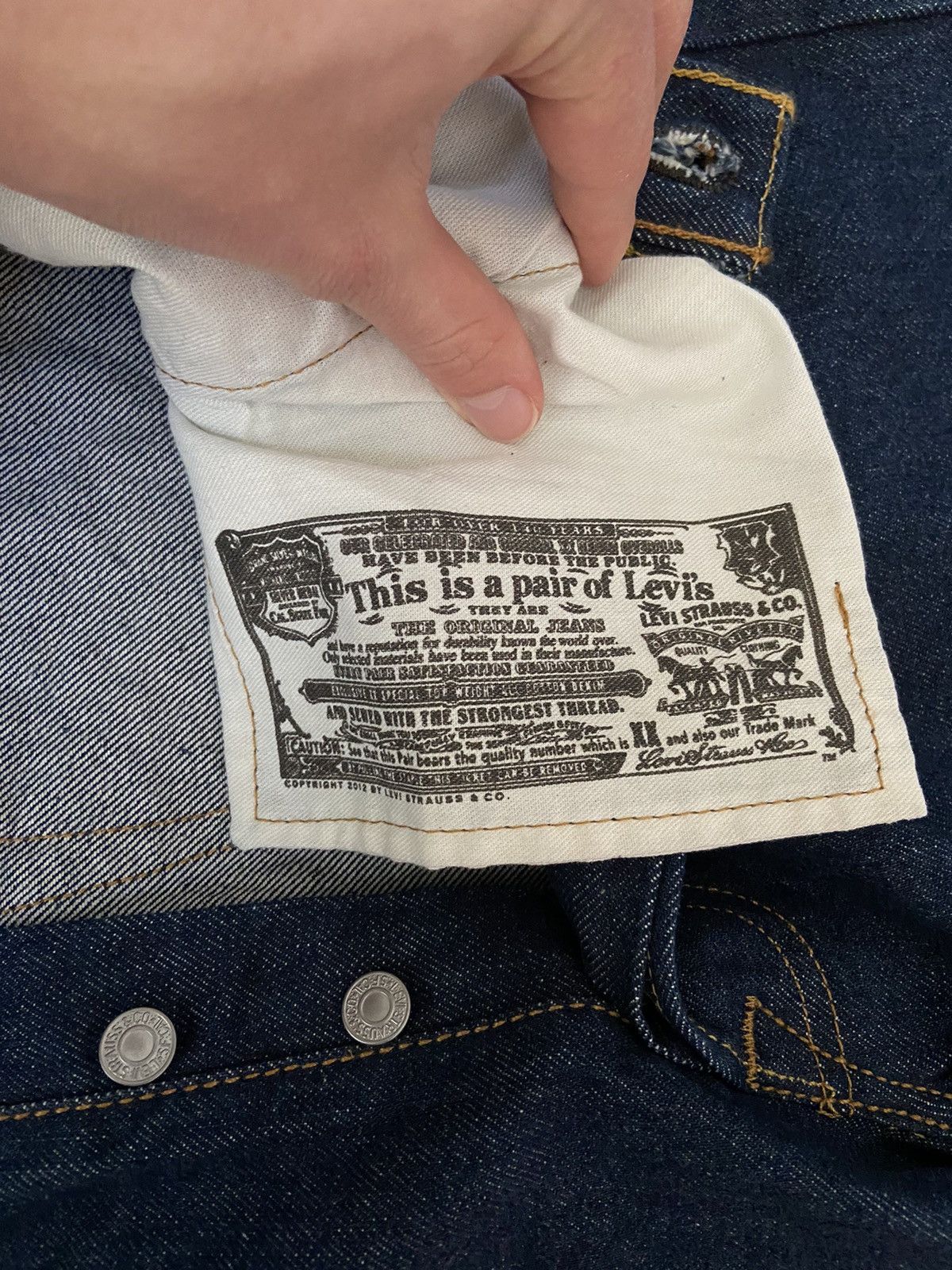 Levi's × Vintage Levi’s 501 Raw Denim Jeans Size US 34 / EU 50 - 5 Thumbnail