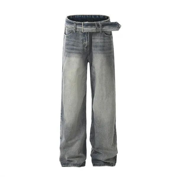 Japanese Brand Tomoko x Yuka Men's retro loose straight washed jeans Size US 32 / EU 48 - 1 Thumbnail