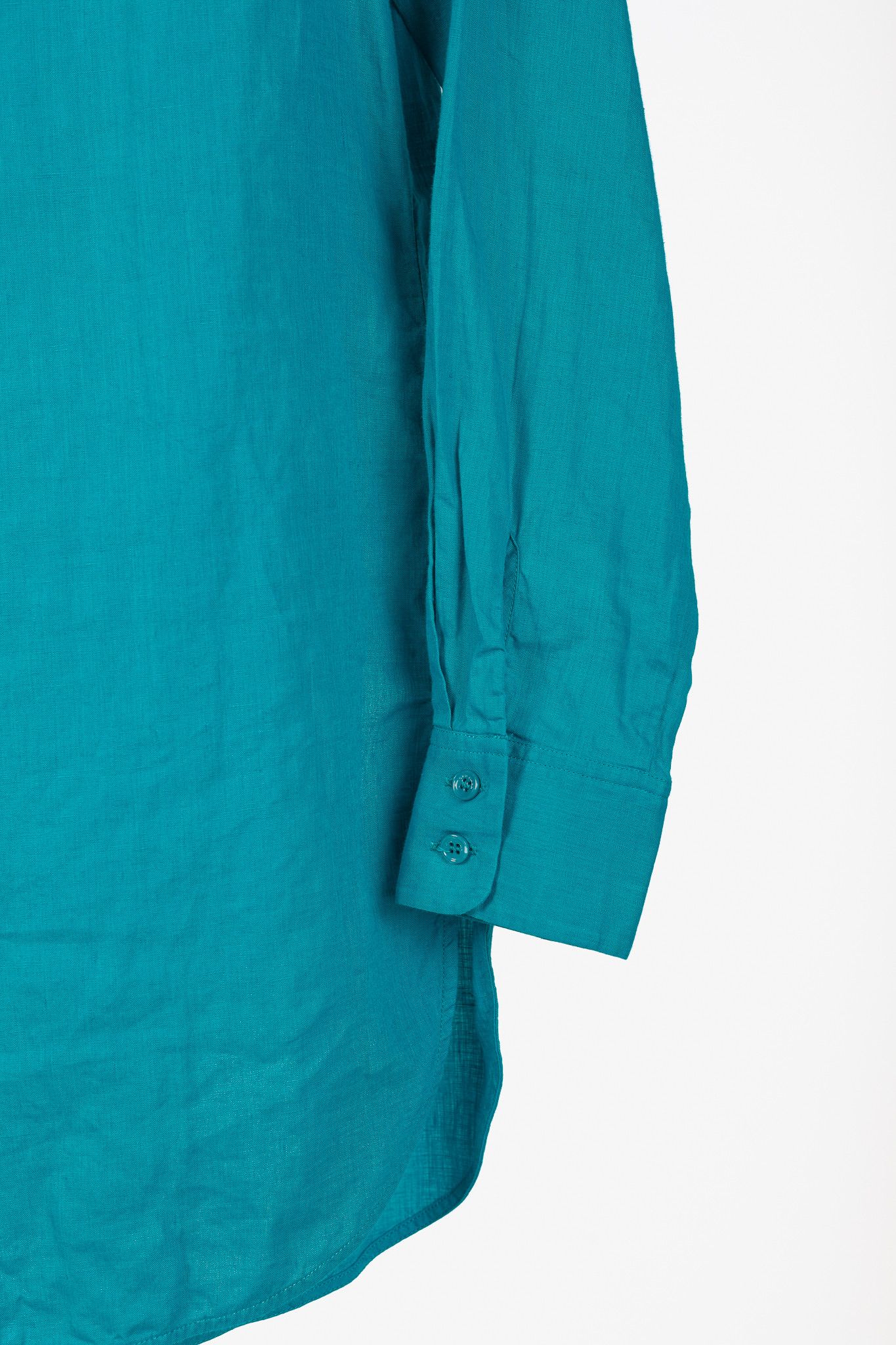 Loro Piana Loro Piana Teal Linen Pintuck Bib Blouse Size S / US 4 / IT 40 - 6 Thumbnail