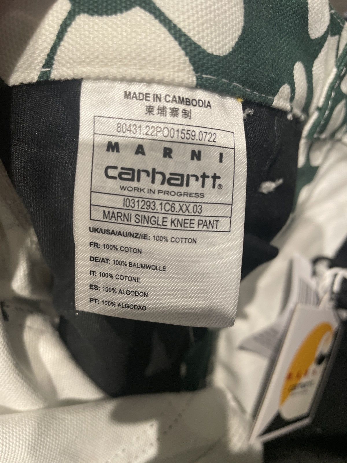 Carhartt Wip × Marni Marni Carhartt Green Flower Trouser Pants Size US 30 / EU 46 - 4 Thumbnail