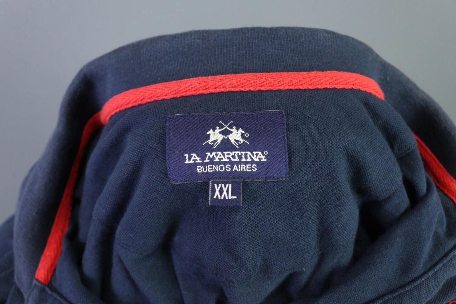 La Martina La Martina Navy Cotton Collared Popover Polo Shirt Size 2XL Size US XXL / EU 58 / 5 - 9 Thumbnail