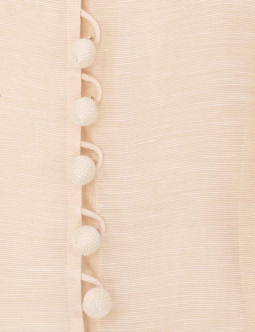Zimmermann oc11z0925 Illustration Buttoned Blouse in Cream Size M / US 6-8 / IT 42-44 - 6 Thumbnail