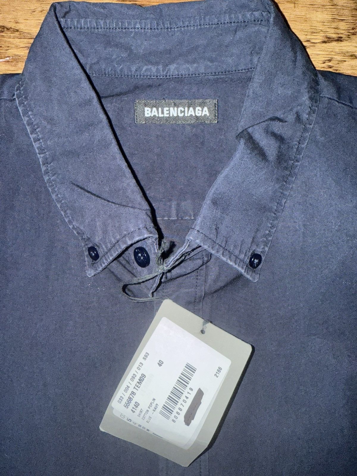 Balenciaga balenciaga navy button up shirt Size US M / EU 48-50 / 2 - 3 Thumbnail