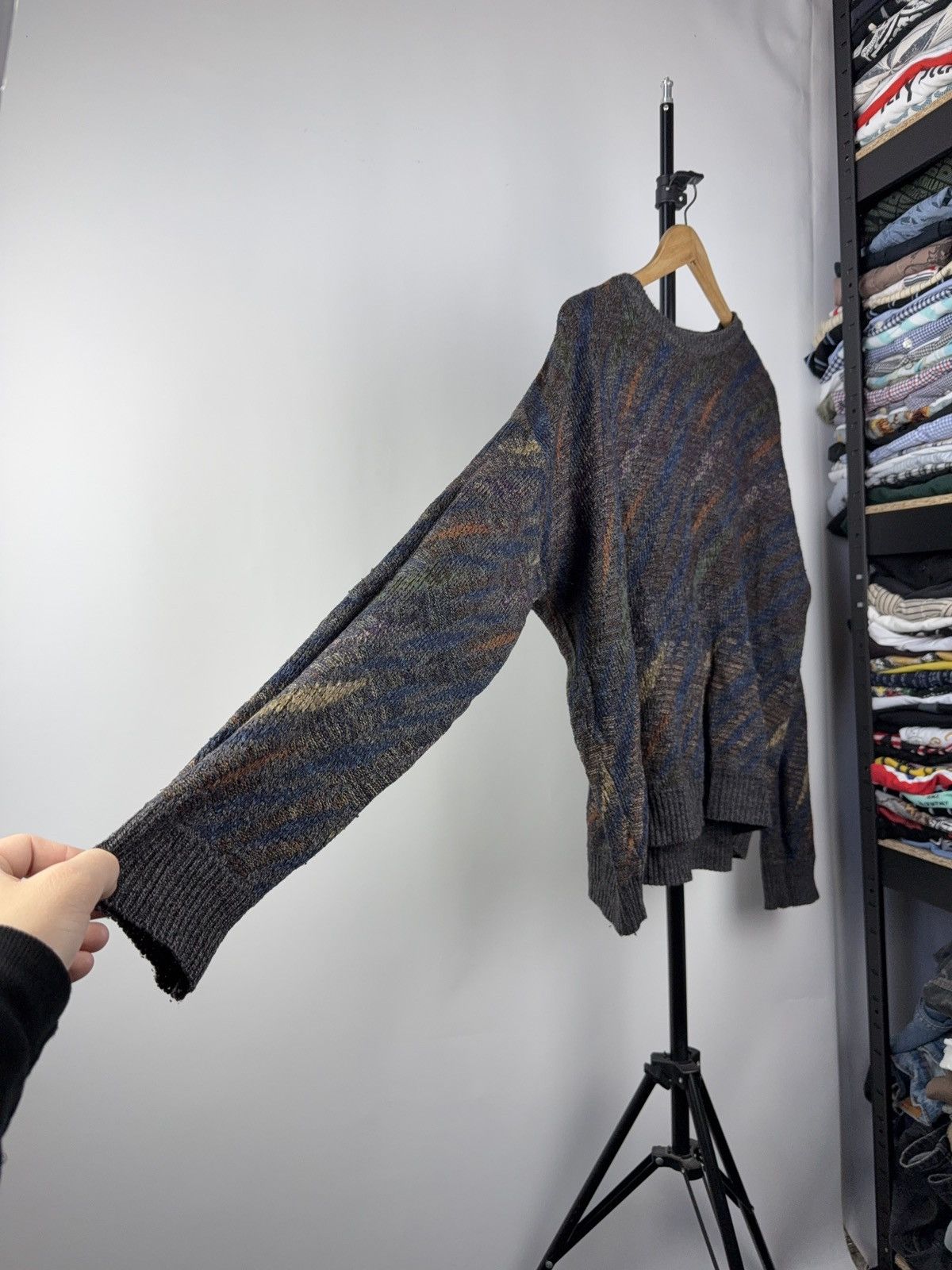 Japanese Brand × Vintage Vintage 90s Y2K Japanese Style Avant Garde Sweater Knitwear Size US L / EU 52-54 / 3 - 2 Thumbnail