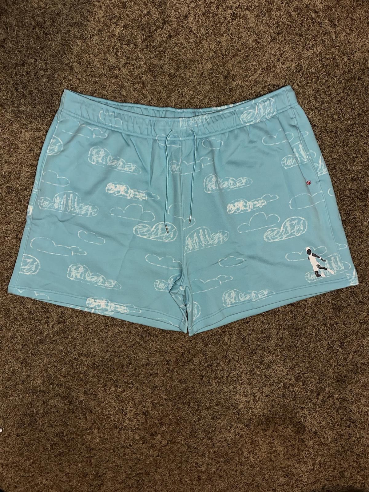 Jordan Brand Jordan "Artist Series by Parker Duncan Fleece Short" W - Bleached Aqua Size 42" / US 20 - 1 Thumbnail