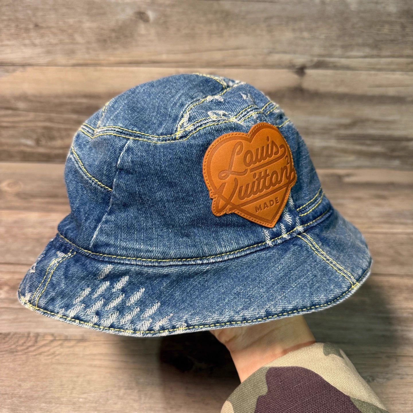 Louis Vuitton LV x Nigo Denim Panel Monogram Bucket Hat M Size ONE SIZE - 1 Thumbnail