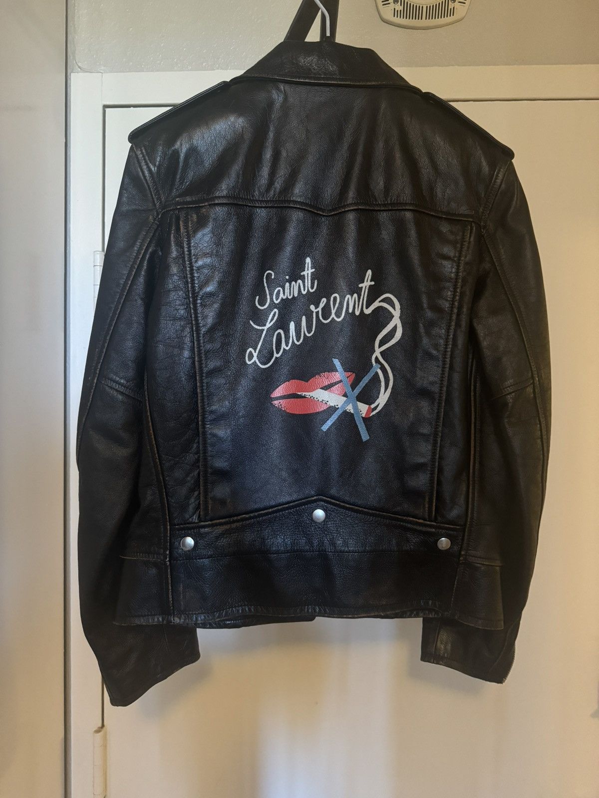 Saint Laurent Paris Saint Laurent Paris No Smoking L01 Leather Jacket Hedi Size US M / EU 48-50 / 2 - 2 Thumbnail