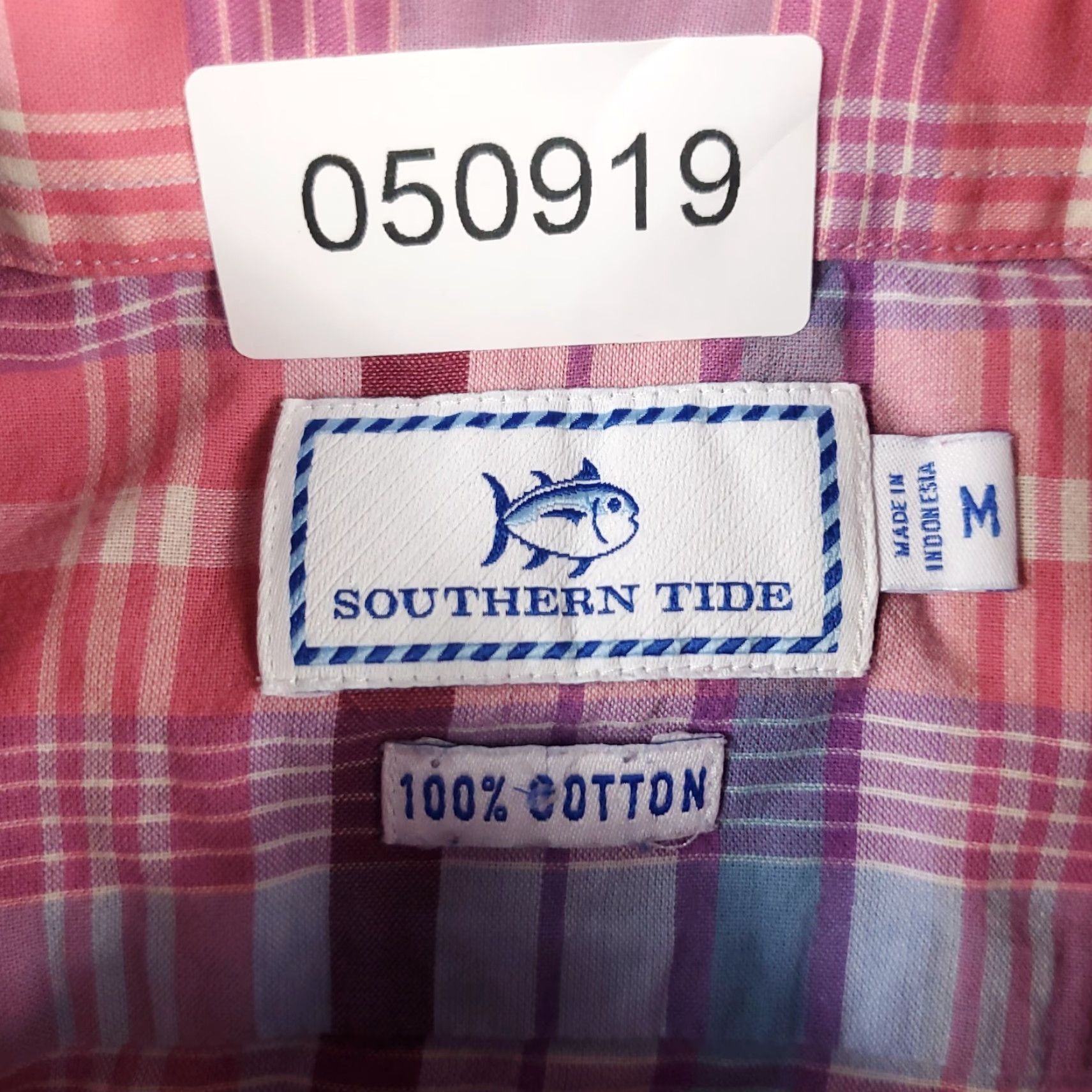 Southern Tide Southern Tide Button-Up Shirt Mens Medium Pink Blue Plaid Short Sleeve Casual Preppy Size US M / EU 48-50 / 2 - 6 Thumbnail