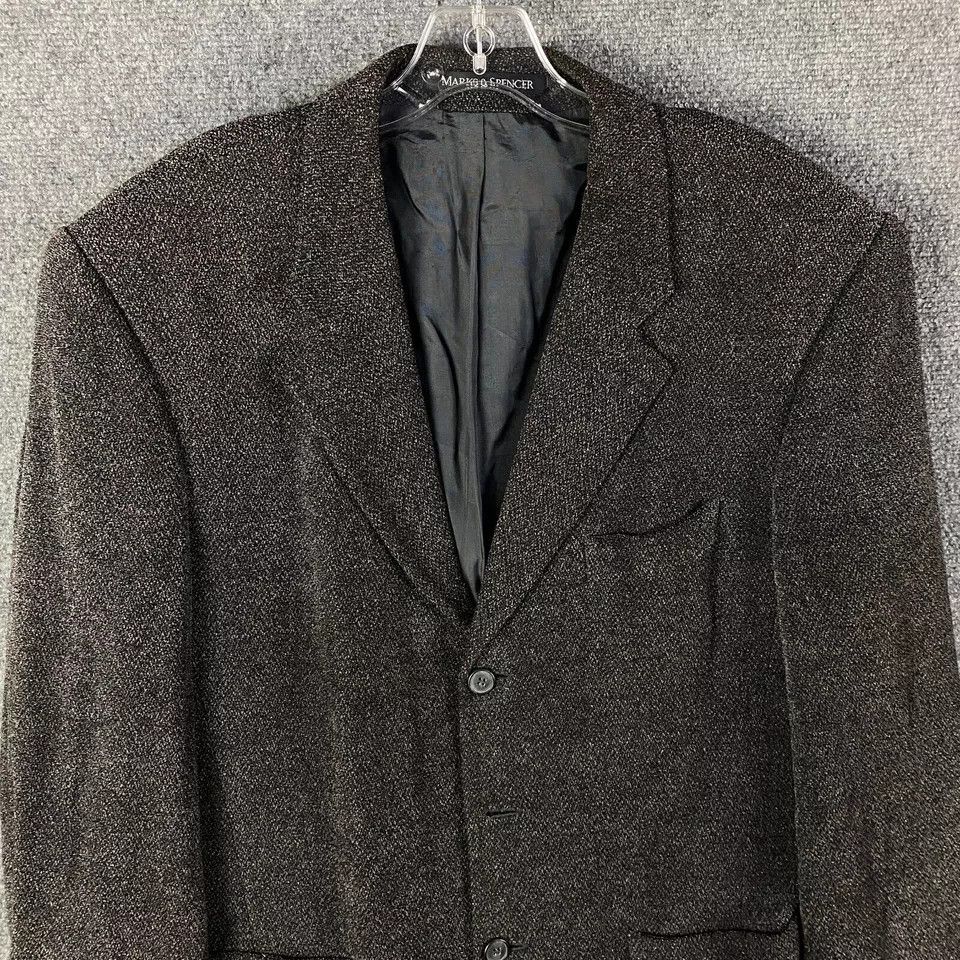 Marks & Spencer Marks & Spenser Blazer Men's 44M Suit Jacket Knit Viscose Size 44R - 4 Thumbnail