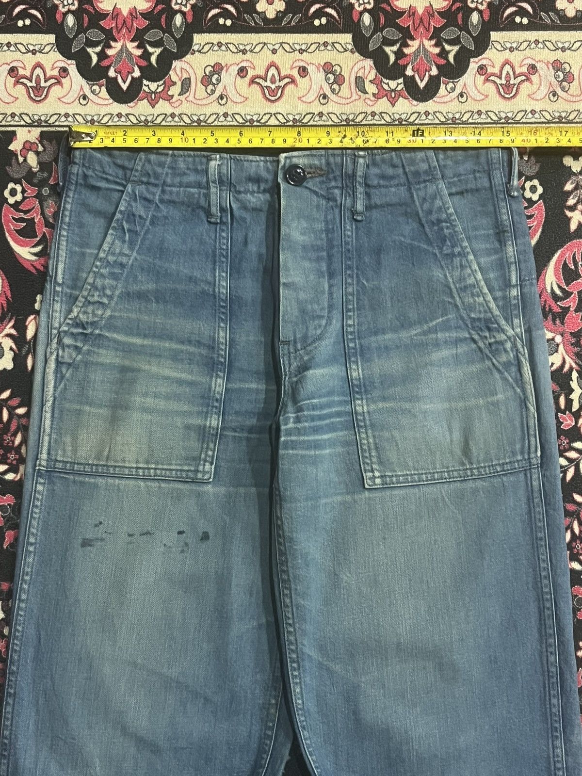 OMNIGOD Vintage Japanese Brand Omnigod Blue Washed Fatigue Pants Size US 30 / EU 46 - 12 Thumbnail