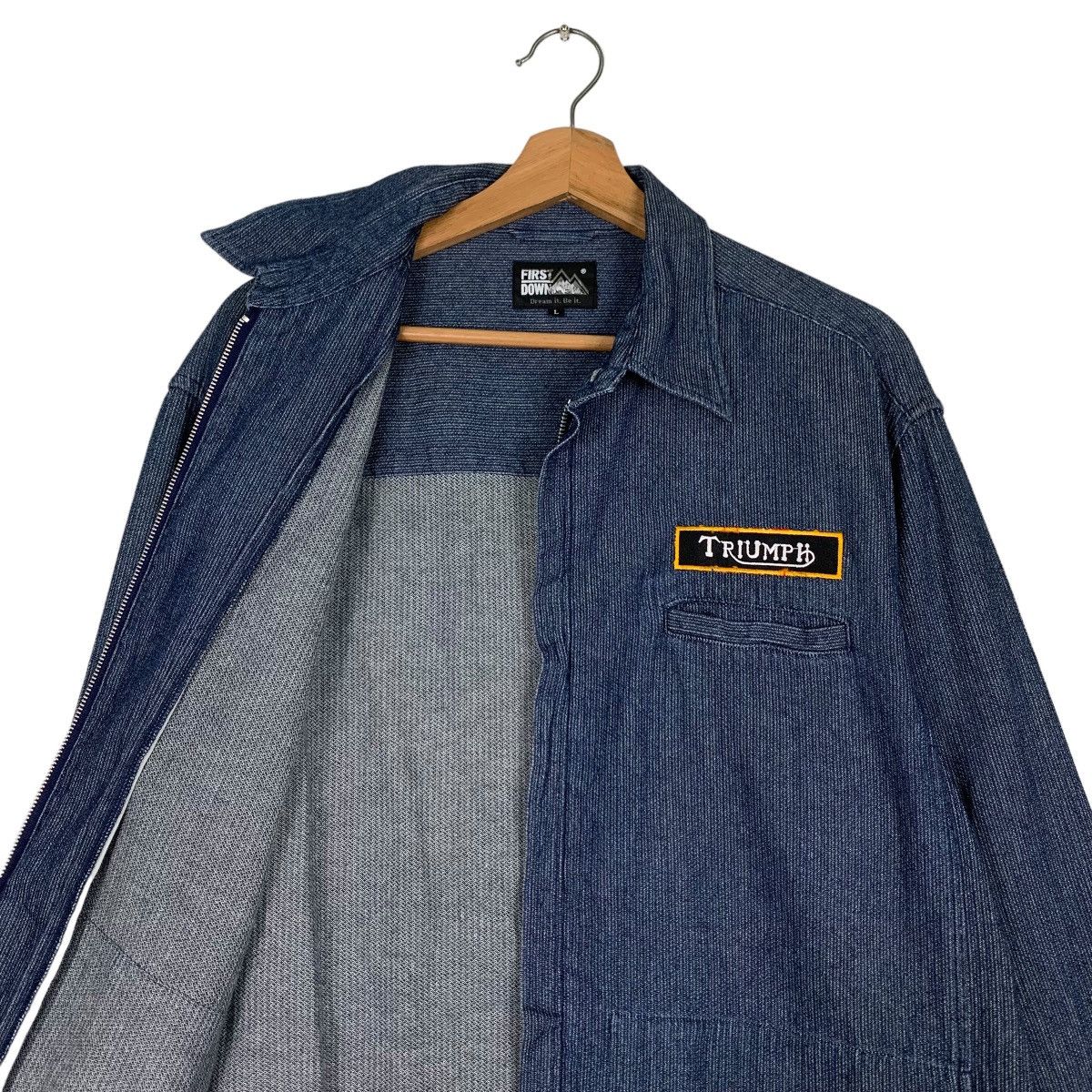 Japanese Brand FIRST DOWN Triumph Denim Casual Jacket #0884-C39 Size US L / EU 52-54 / 3 - 10 Thumbnail