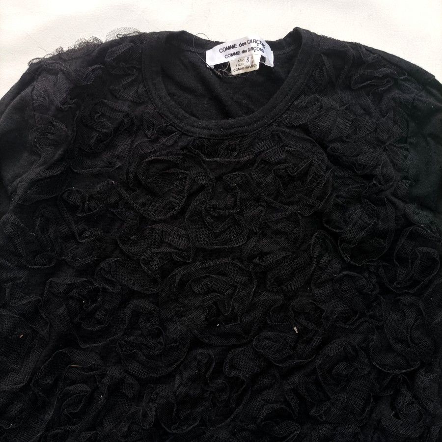 Comme des Garcons comme des garcon front frill knit flower longsleeve AD2006 Size S / US 4 / IT 40 - 3 Thumbnail