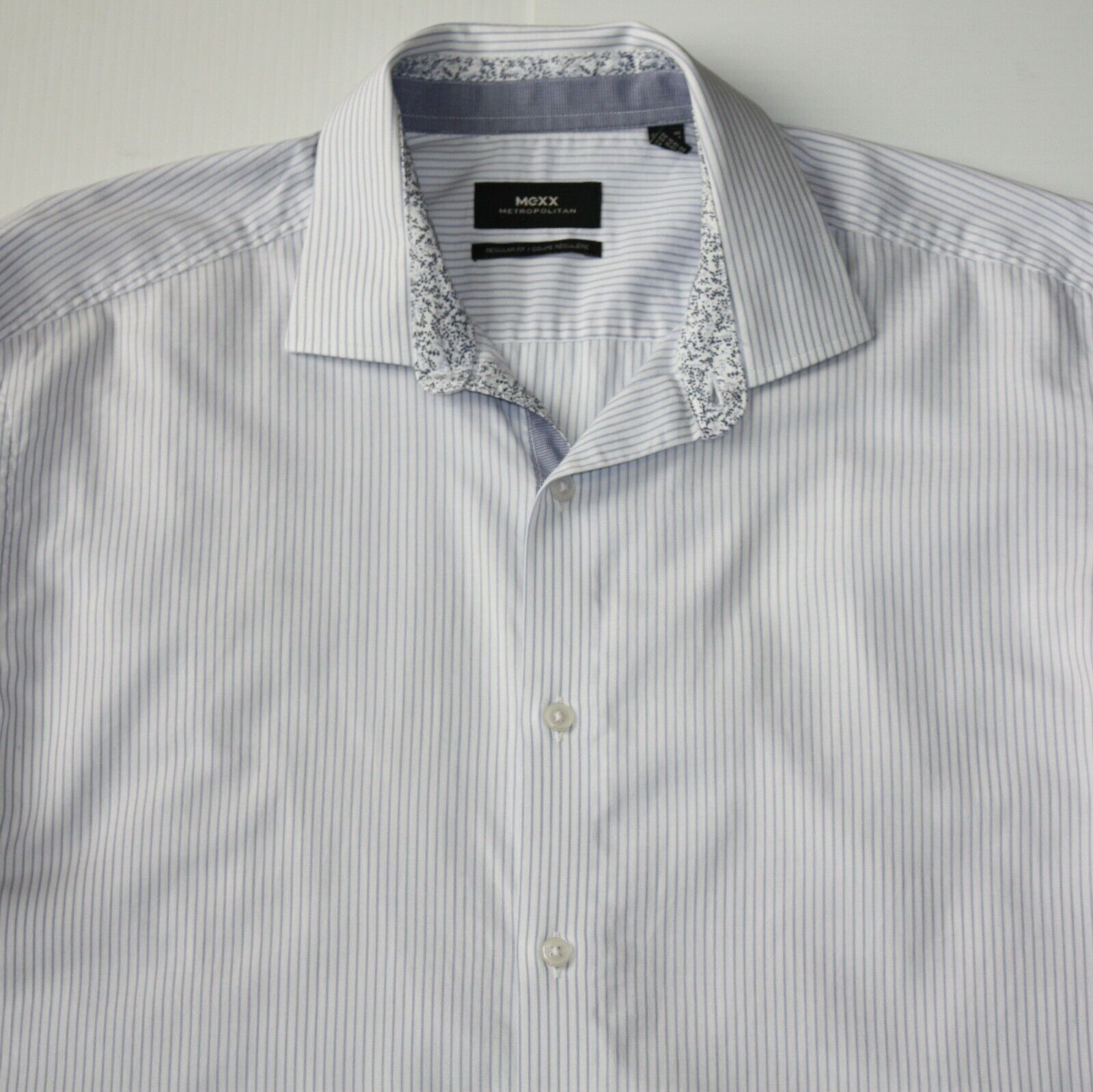 Mexx Metropolitan Regular Fit Men's Stripe Dress Shirt size XL Size US XL / EU 56 / 4 - 2 Thumbnail