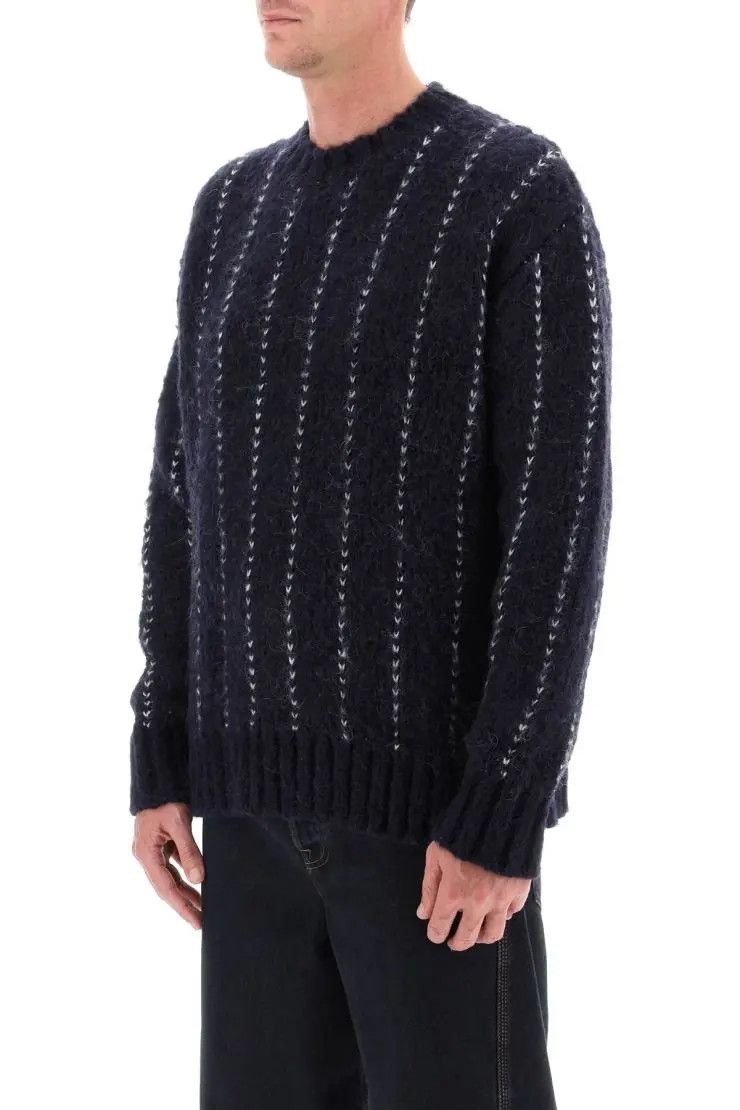o1s22i1n0324 Alpaca Pullover in Blue