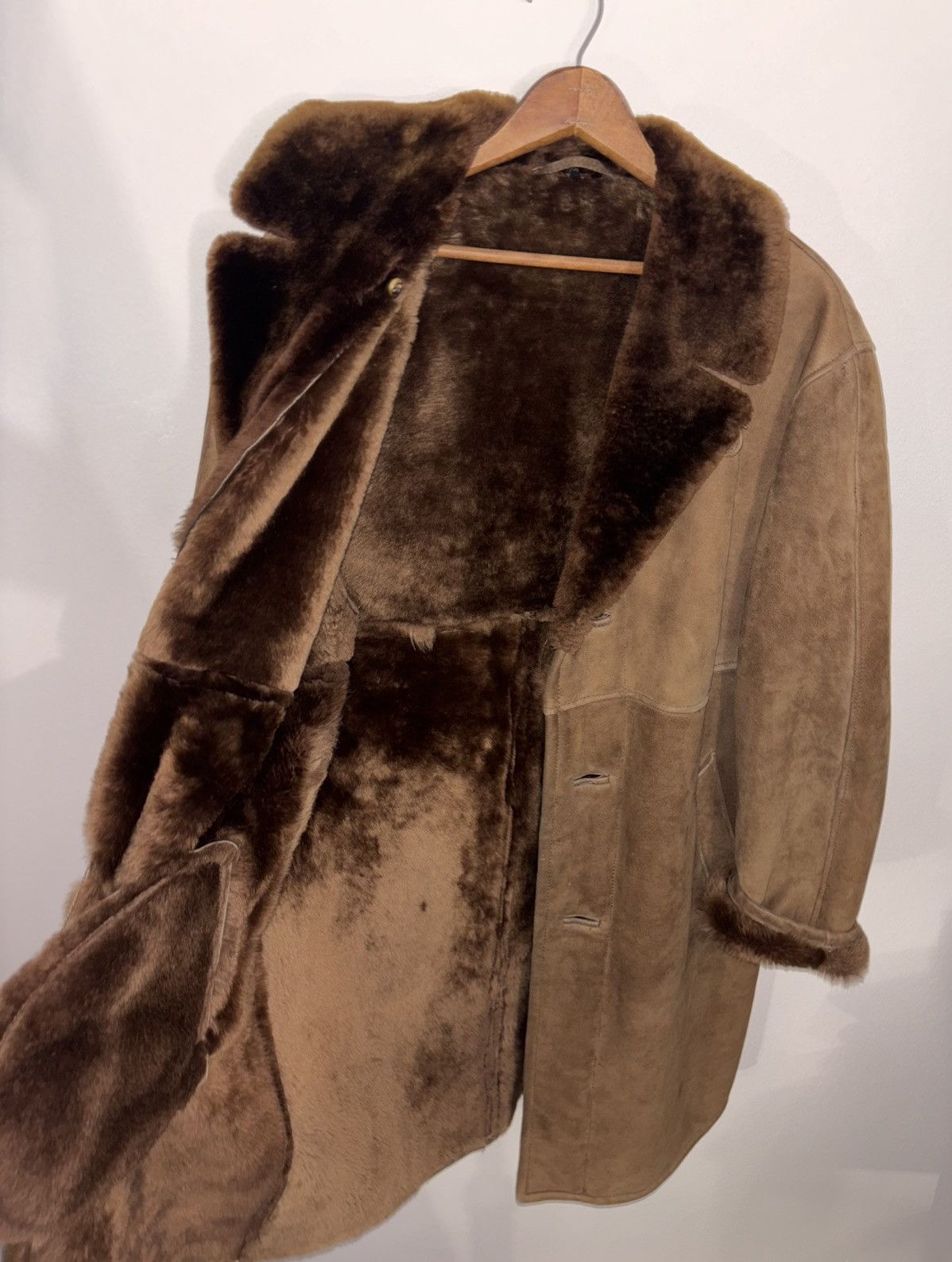 Vintage Vintage Suede Trench coat Faux Fur lined Size US L / EU 52-54 / 3 - 3 Thumbnail