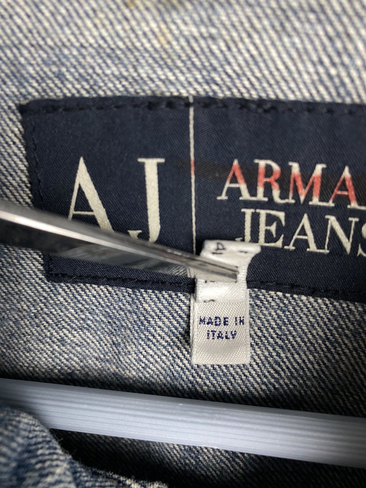 Armani 🔥❗️Armani BIG LOGO rare Oversized Denim Jacket Size US M / EU 48-50 / 2 - 8 Thumbnail