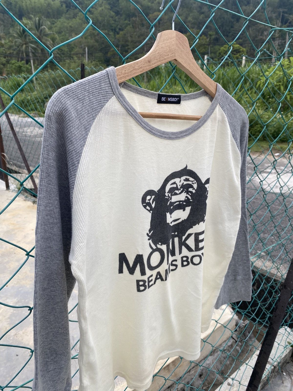 Beams Japan Beams boy monkey waffle raglan tshirts Size US S / EU 44-46 / 1 - 4 Thumbnail