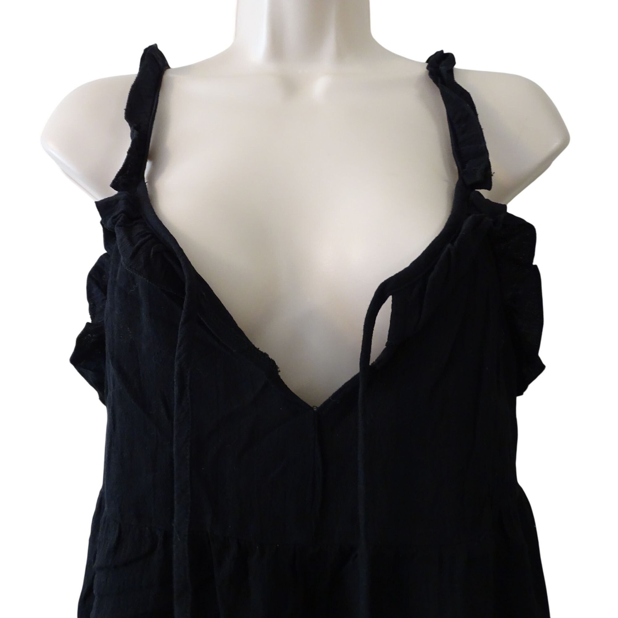 Other Black Sleeveless Tiered Dress Women Size L Summer Size L / US 10 / IT 46 - 2 Thumbnail
