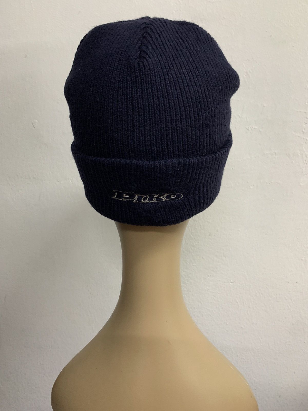 Japanese Brand Vintage Piko Front Back Embroidery Logo Beanie Hat Size ONE SIZE - 3 Thumbnail