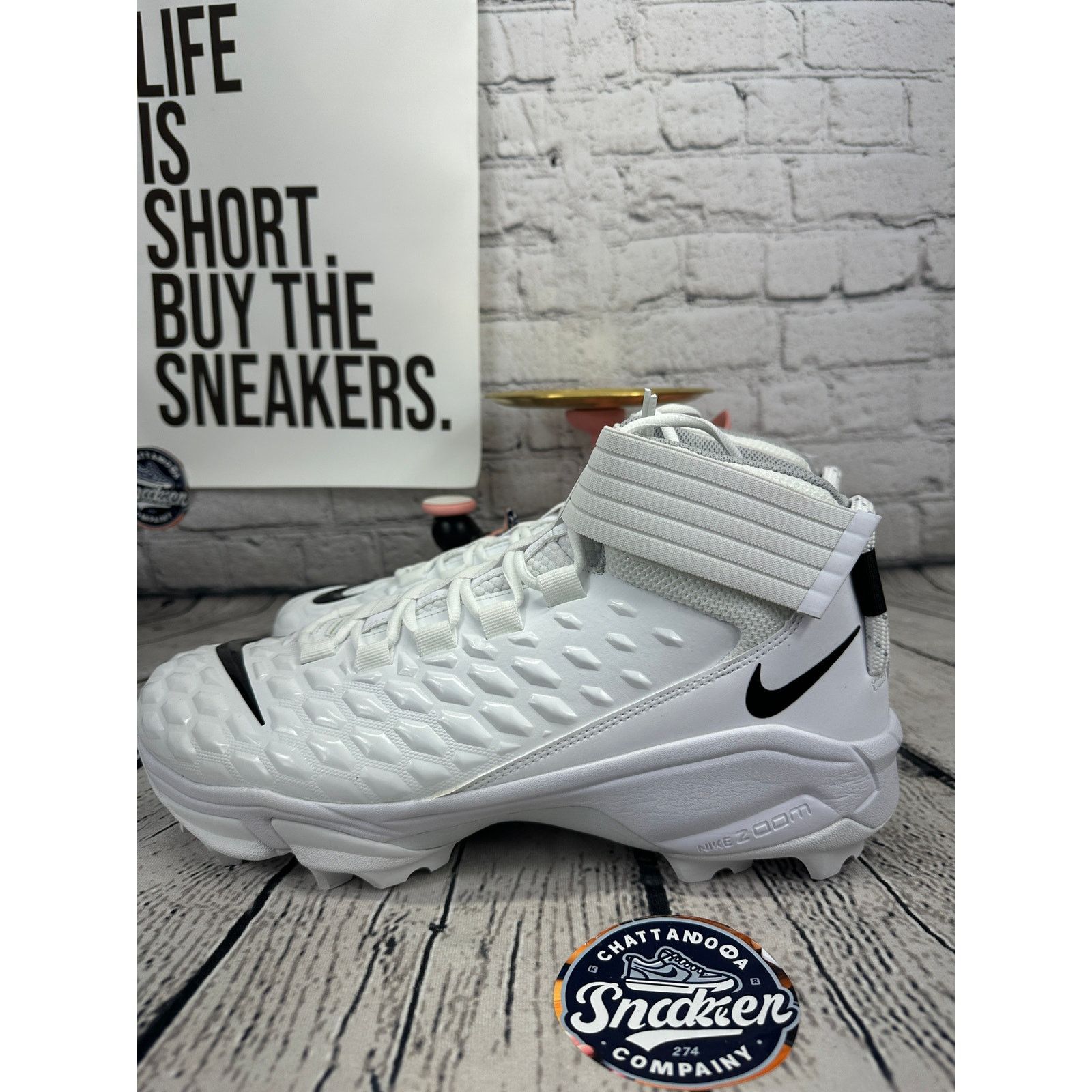 Nike Nike Force Savage Pro 2 Shark Football Cleat Mens 13.5 White Size US 14 / EU 47 - 3 Thumbnail