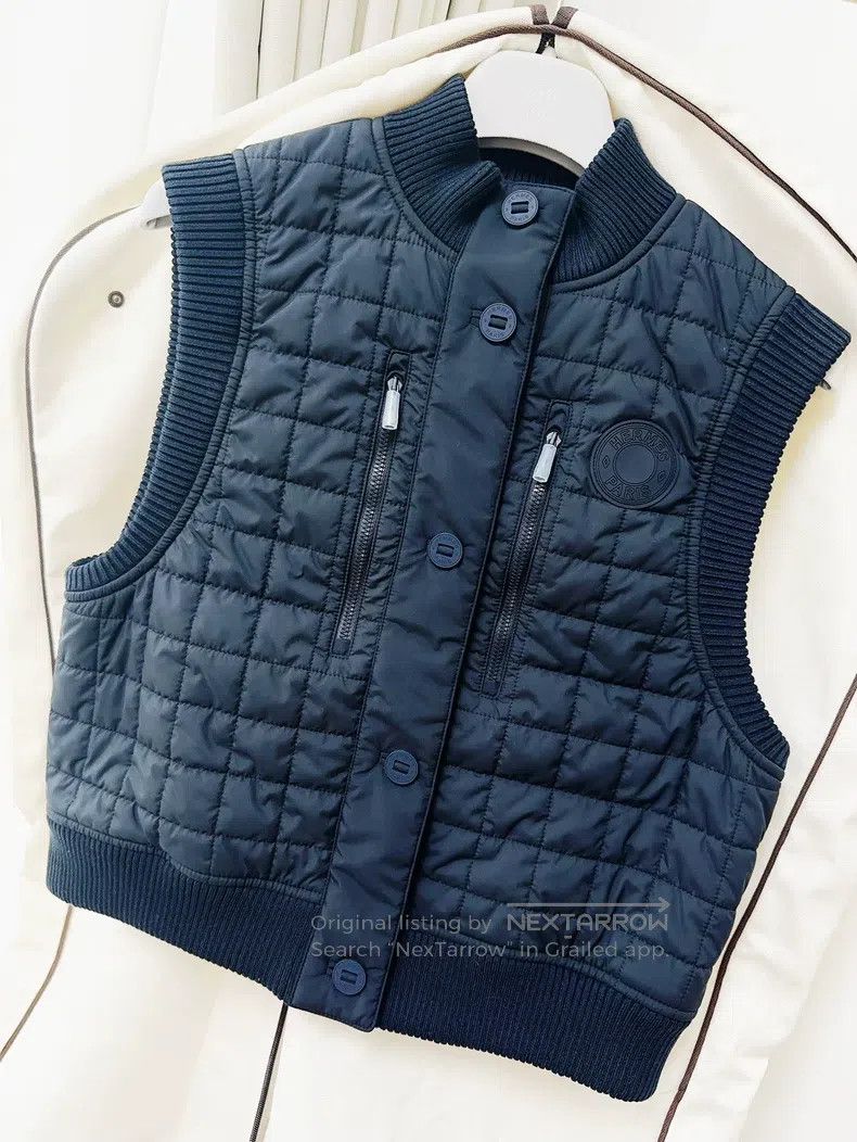 Hermes Hermes 25 Fall/Winter Black Tartan Vest Jacket Size XS / US 0-2 / IT 36-38 - 4 Thumbnail