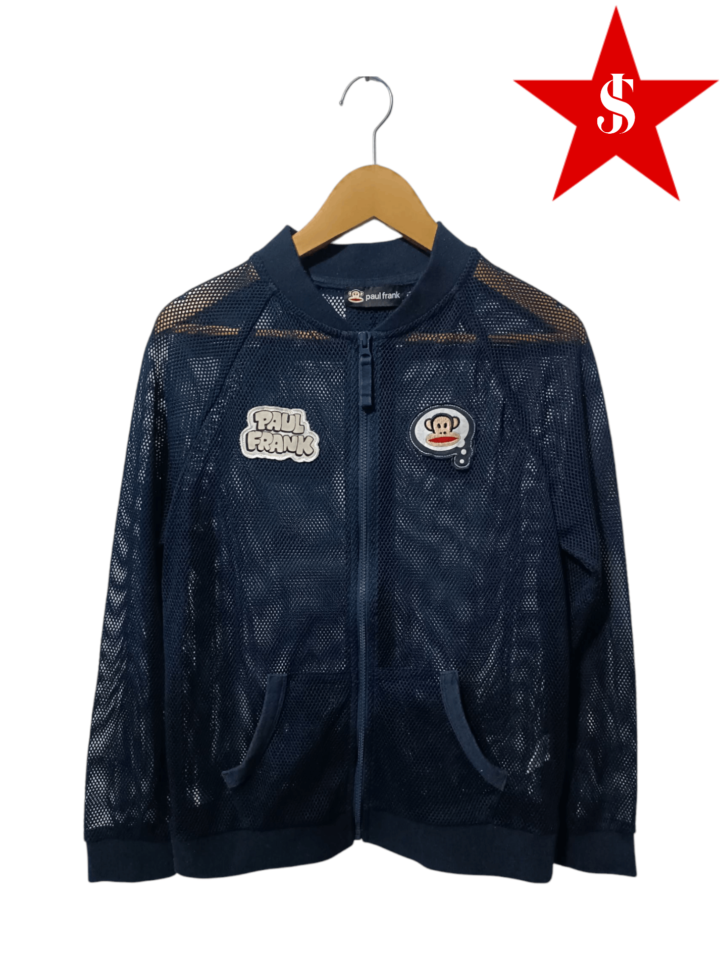 Paul Frank × Vintage Paul Frank Mesh Track Jacket Navy Blue Size US S / EU 44-46 / 1 - 1 Thumbnail