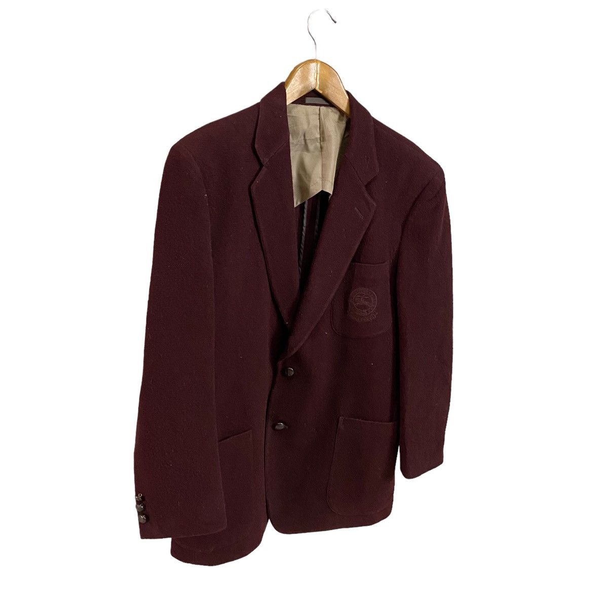 Burberry Burberry's Tailored Jacket Wool Walnut Button Embroiderylogo Size US M / EU 48-50 / 2 - 2 Thumbnail