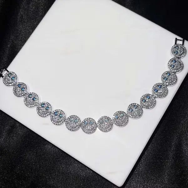 Japanese Brand Women Sparkling Zircon Smile Bracelet Size ONE SIZE - 3 Thumbnail