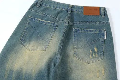 VIBE Men's punk trend tie-dyed washed distressed jeans Size US 32 / EU 48 - 6 Thumbnail