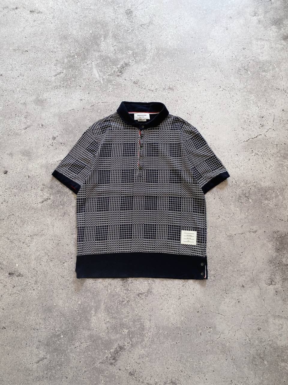Thom Browne THOM BROWNE NAVY CAGED SHORT SLEEVE KNIT POLO T SHIRT Size US M / EU 48-50 / 2 - 1 Thumbnail