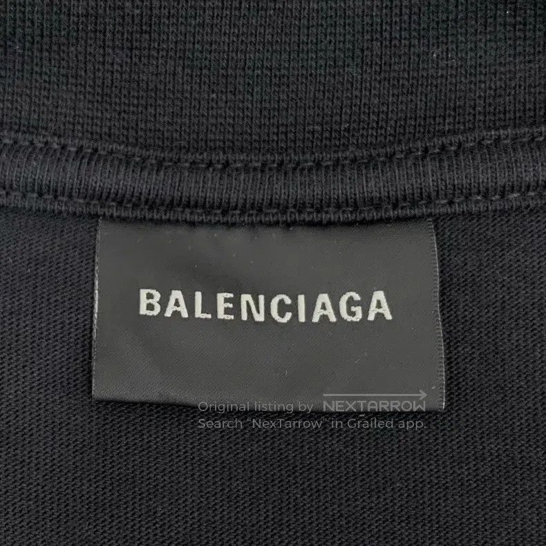 Balenciaga Balenciaga Black Logo Letter Embroidered Cotton Short Slee Size US M / EU 48-50 / 2 - 5 Thumbnail
