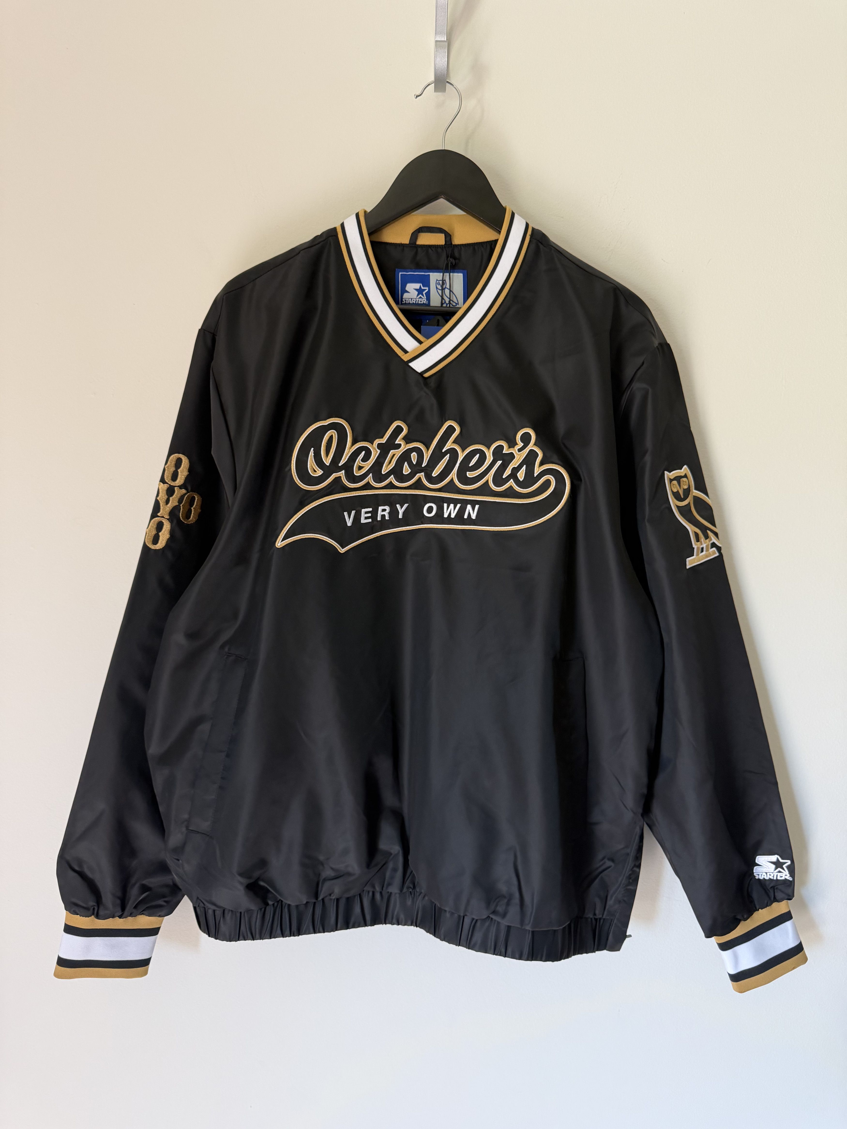 October's Very Own Starter Pullover Windbreaker in Black