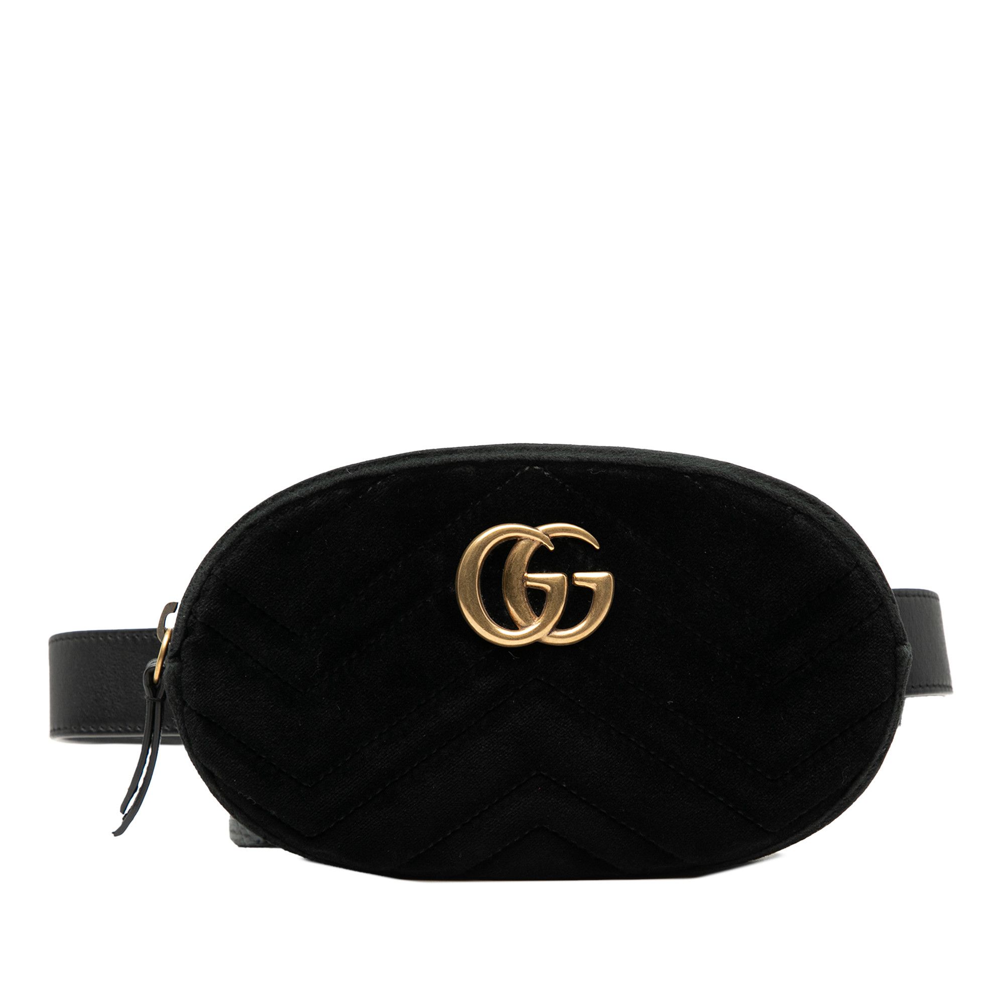 Gucci Gucci GG Marmont Matelasse Velvet Belt Bag Size ONE SIZE - 1 Thumbnail